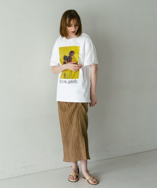 WHYTO.(ホワイト)の「「WHYTO. / ホワイト」2wayプリントTシャツ(Tシャツ/カットソー・レディース・グレー系その他2/ブラック×イエロー/グレー系その他/ホワイト×レッド/ブラック×レッド/ホワイト×イエロー・FREE)」の9枚目の写真