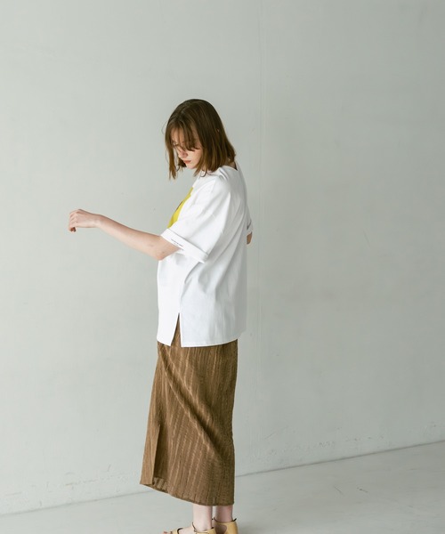 WHYTO.(ホワイト)の「「WHYTO. / ホワイト」2wayプリントTシャツ(Tシャツ/カットソー・レディース・グレー系その他2/ブラック×イエロー/グレー系その他/ホワイト×レッド/ブラック×レッド/ホワイト×イエロー・FREE)」の12枚目の写真