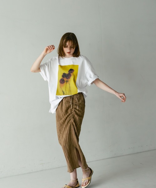 WHYTO.(ホワイト)の「「WHYTO. / ホワイト」2wayプリントTシャツ(Tシャツ/カットソー・レディース・グレー系その他2/ブラック×イエロー/グレー系その他/ホワイト×レッド/ブラック×レッド/ホワイト×イエロー・FREE)」の13枚目の写真