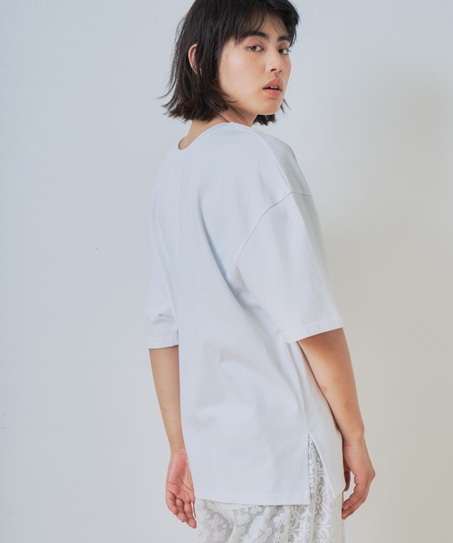 WHYTO.(ホワイト)の「「WHYTO. / ホワイト」2wayプリントTシャツ(Tシャツ/カットソー・レディース・グレー系その他2/ブラック×イエロー/グレー系その他/ホワイト×レッド/ブラック×レッド/ホワイト×イエロー・FREE)」の20枚目の写真