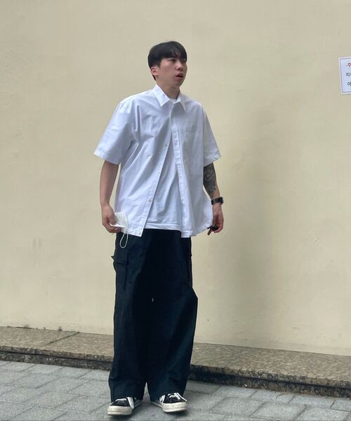 MUSINSA STANDARD（ムシンサスタンダード）の「リラックスフィットクルーネックTシャツ[ホワイト]（Tシャツ/カットソー・メンズ・その他・XX-LARGE/XXX-LARGE/SMALL/MEDIUM/LARGE/X-LARGE）」の4枚目の写真