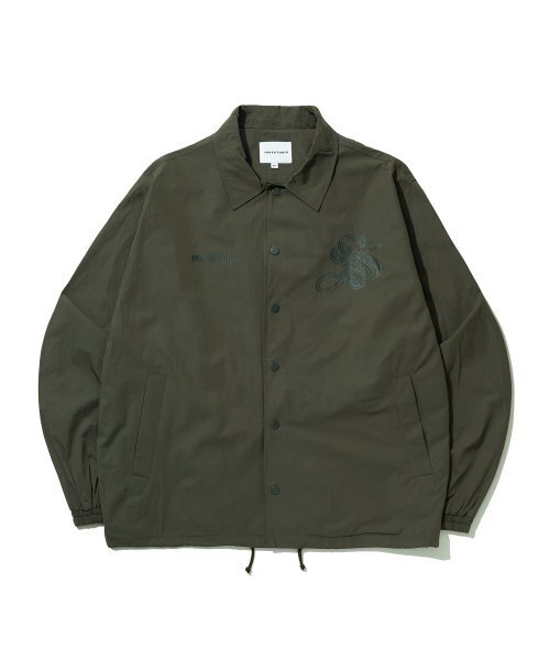 1993STUDIO(1993スタジオ)の「レコードボタンコーチジャケット_カーキ(ナイロンジャケット・レディース・その他・LARGE/MEDIUM)」の1枚目の写真