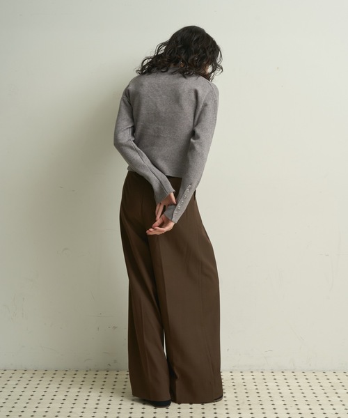 Lutim by u（ルチバイユー）の「Soft-touch dot button cardigan / ソフトタッチドット釦カーディガン（カーディガン/ボレロ・レディース・グレー/ブラック/イエロー・FREE）」の21枚目の写真