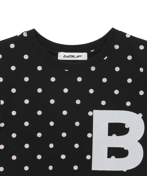 BAUF（バウフ）の「B logo スリムフィットTシャツ [ドットブラック]（Tシャツ/カットソー・レディース・その他・FREE）」の4枚目の写真