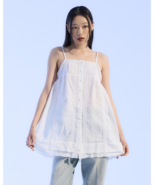 MOAA(モア)の「ブロッサムレースキャミソール(ホワイト)(Tシャツ/カットソー・レディース・その他・SMALL/MEDIUM)」の1枚目の写真
