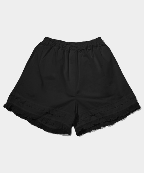 PLACE STUDIO（プレイススタジオ）の「イダンフリルレイヤードバックポケットイージーバンディングショーツパンツ _ 2COLOR（その他パンツ・レディース・ブラック・FREE）」の3枚目の写真