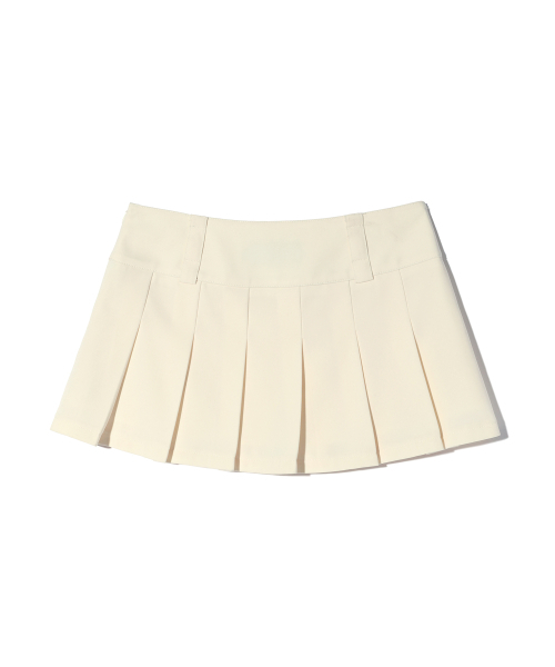 YOUHEE(ユヒ)の「BELT PLEATS MINI SKIRT CREAM(スカート・レディース・その他・MEDIUM/SMALL)」の2枚目の写真