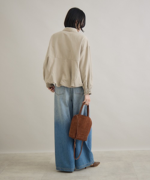 Paradise Picnic（パラダイスピクニック）の「裾バルーンシャツ（シャツ/ブラウス・レディース・ベージュ/レッド/チャコールグレー・FREE）」の7枚目の写真