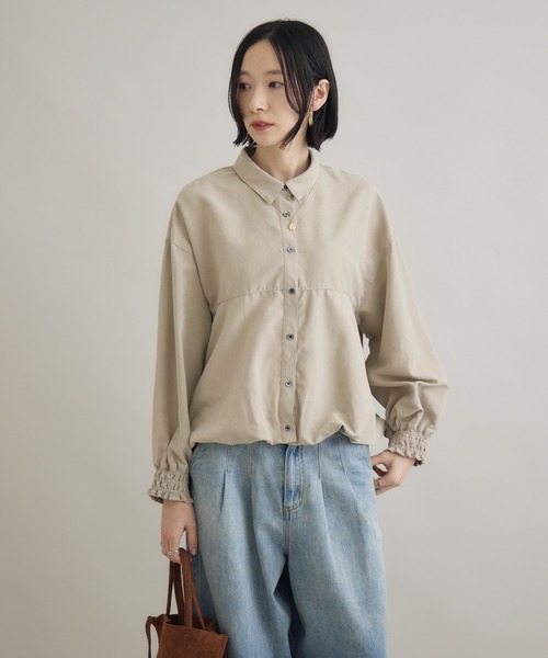 Paradise Picnic（パラダイスピクニック）の「裾バルーンシャツ（シャツ/ブラウス・レディース・ベージュ/レッド/チャコールグレー・FREE）」の8枚目の写真