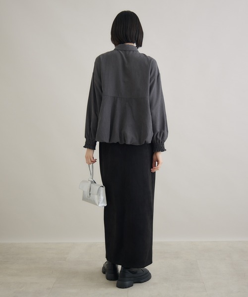 Paradise Picnic（パラダイスピクニック）の「裾バルーンシャツ（シャツ/ブラウス・レディース・ベージュ/レッド/チャコールグレー・FREE）」の14枚目の写真