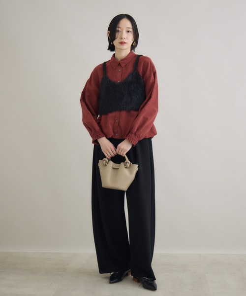 Paradise Picnic（パラダイスピクニック）の「裾バルーンシャツ（シャツ/ブラウス・レディース・ベージュ/レッド/チャコールグレー・FREE）」の22枚目の写真