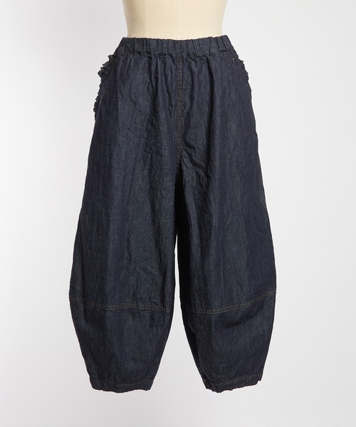 gomme（ゴム）の「フリルポケットデニムパンツ（デニムパンツ・レディース・ブラック/インディゴブルー・MEDIUM）」の13枚目の写真