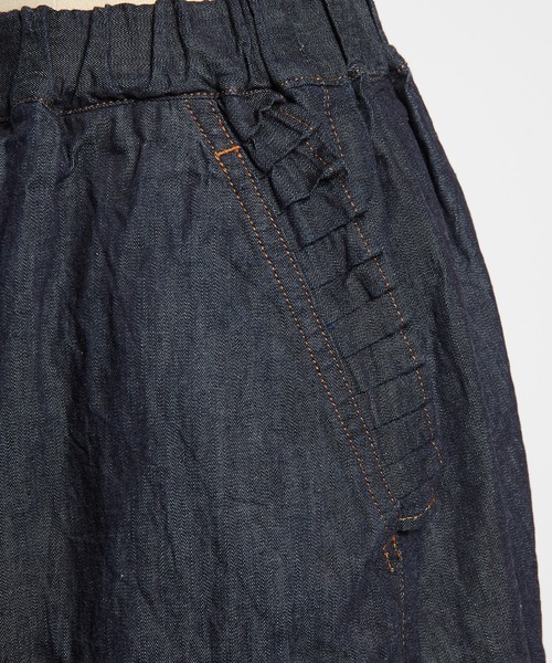 gomme（ゴム）の「フリルポケットデニムパンツ（デニムパンツ・レディース・ブラック/インディゴブルー・MEDIUM）」の18枚目の写真