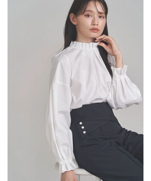 TONAL(トーナル)の「クロスパールワイドパンツ(その他パンツ・レディース・ベージュ/ネイビー/ブラウン・SMALL/MEDIUM)」の22枚目の写真