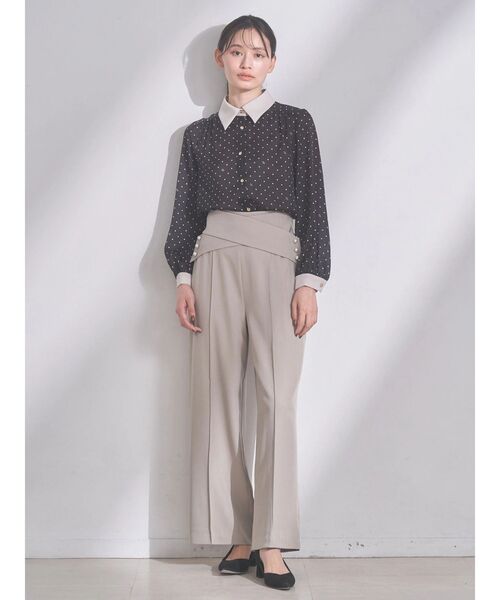 TONAL(トーナル)の「クロスパールワイドパンツ(その他パンツ・レディース・ベージュ/ネイビー/ブラウン・SMALL/MEDIUM)」の21枚目の写真