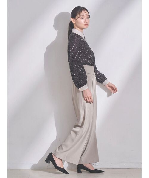 TONAL(トーナル)の「クロスパールワイドパンツ(その他パンツ・レディース・ベージュ/ネイビー/ブラウン・SMALL/MEDIUM)」の20枚目の写真