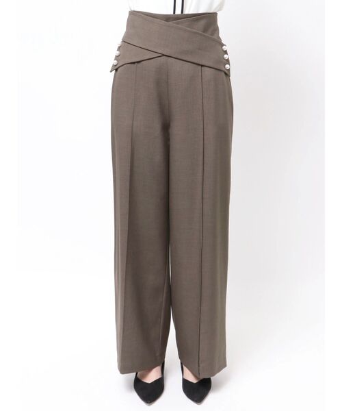 TONAL(トーナル)の「クロスパールワイドパンツ(その他パンツ・レディース・ベージュ/ネイビー/ブラウン・SMALL/MEDIUM)」の16枚目の写真