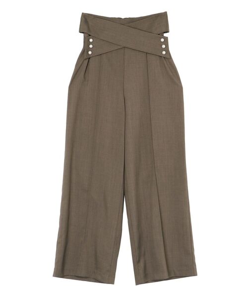 TONAL(トーナル)の「クロスパールワイドパンツ(その他パンツ・レディース・ベージュ/ネイビー/ブラウン・SMALL/MEDIUM)」の4枚目の写真