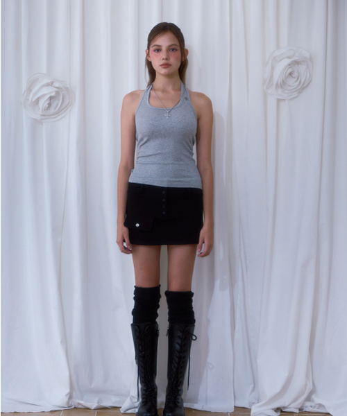 Pocket Mini Skirt [Black]