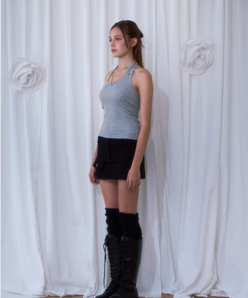 Pocket Mini Skirt [Black]