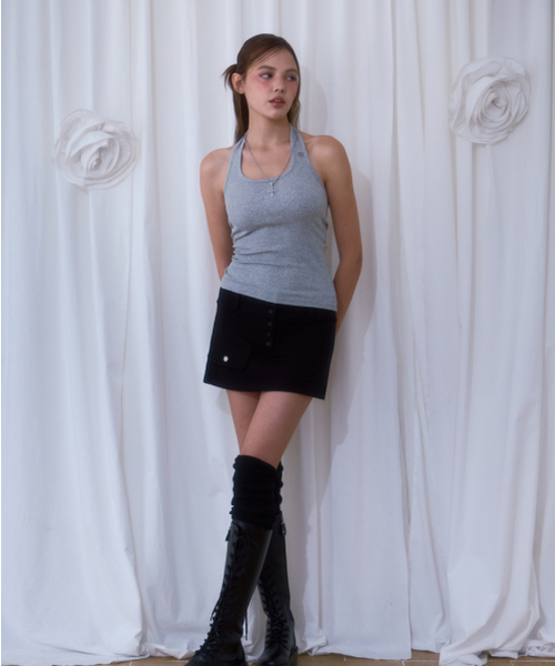 Pocket Mini Skirt [Black]