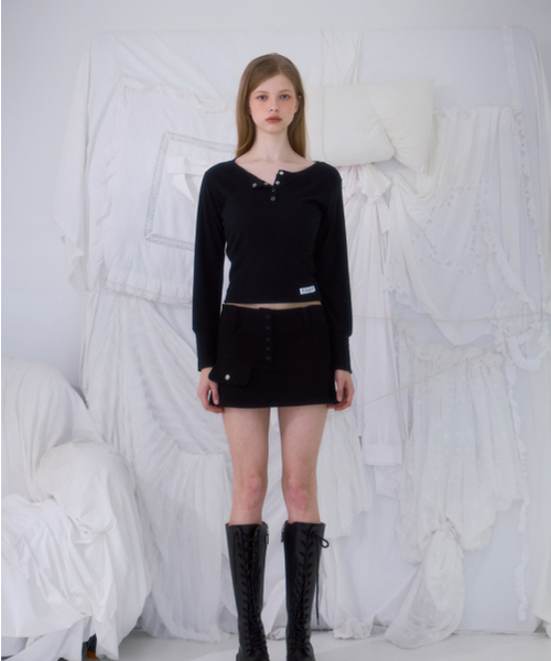 Pocket Mini Skirt [Black]