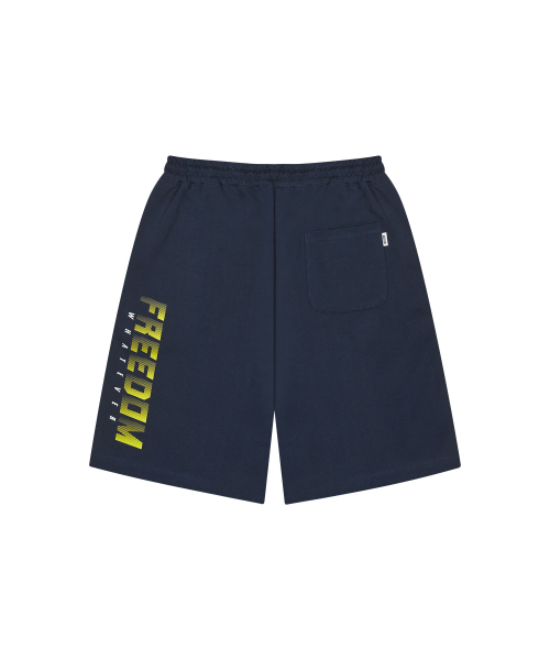 FREEDOM(フリーダム)の「サイドロゴショーツ(ネイビー/イエロー)(その他パンツ・メンズ・その他・XX-LARGE/LARGE/MEDIUM/X-LARGE)」の1枚目の写真