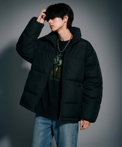 VIBGYOR(ヴィブジョー)の「ナイロンバブルジャケット(CN)(ダウンジャケット/コート・メンズ・ブラック/グレイッシュベージュ・MEDIUM/LARGE/X-LARGE)」の2枚目の写真