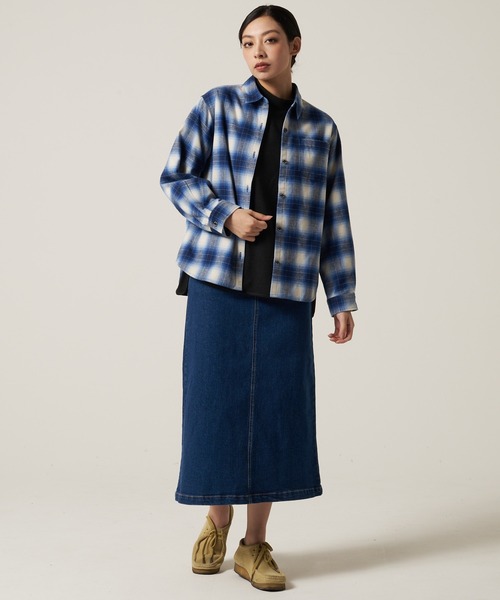 Eddie Bauer(エディーバウアー)の「フィールド フレックス フランネル チェック シャツ(シャツ/ブラウス・レディース・ブルー系/ブラック系/アイボリー系・M/S/XL/L)」の14枚目の写真