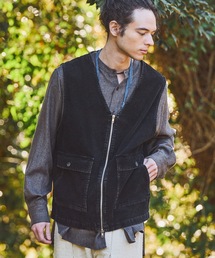CASPER JOHN | Chemical wash narrow corduroy vest/ケミカルウォッシュナローコーデュロイベスト(ベスト)