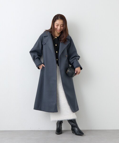 un dix cors（アンディコール）の「《セットアップ可》ソフトシャギーバックスリットナロースカート（スカート・レディース・ホワイト系その他/パープル/チャコールグレー・FREE）」の10枚目の写真