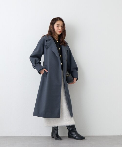 un dix cors（アンディコール）の「《セットアップ可》ソフトシャギーバックスリットナロースカート（スカート・レディース・ホワイト系その他/パープル/チャコールグレー・FREE）」の11枚目の写真