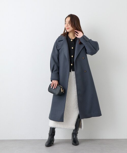 un dix cors（アンディコール）の「《セットアップ可》ソフトシャギーバックスリットナロースカート（スカート・レディース・ホワイト系その他/パープル/チャコールグレー・FREE）」の13枚目の写真