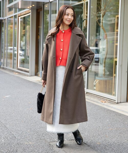 un dix cors（アンディコール）の「《セットアップ可》ソフトシャギーバックスリットナロースカート（スカート・レディース・ホワイト系その他/パープル/チャコールグレー・FREE）」の14枚目の写真