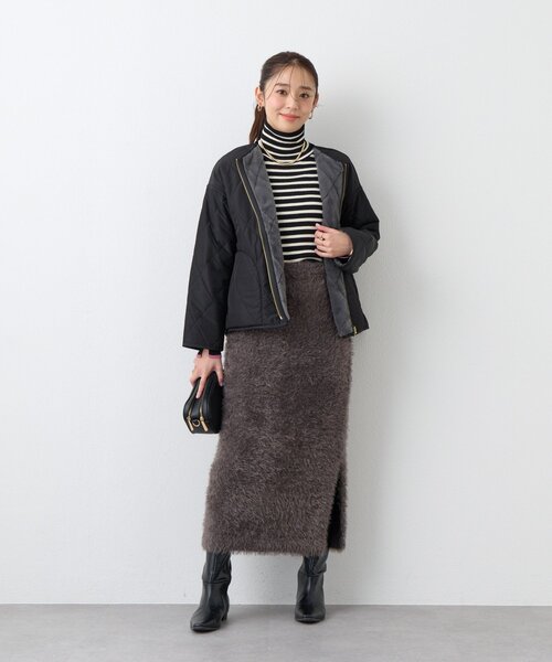 un dix cors（アンディコール）の「《セットアップ可》ソフトシャギーバックスリットナロースカート（スカート・レディース・ホワイト系その他/パープル/チャコールグレー・FREE）」の22枚目の写真