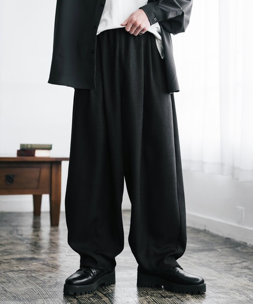 Rocky Monroe(ロッキーモンロー)の「サージツイル2タックイージーワイドバルーンパンツ(その他パンツ・メンズ・ネイビー/チャコール/ブラウン/ブラック/ブルーグリーン/オフホワイト・M/L)」の14枚目の写真