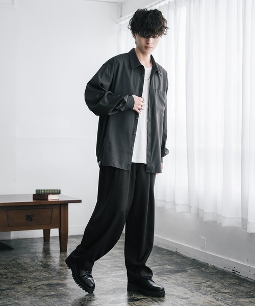 Rocky Monroe(ロッキーモンロー)の「サージツイル2タックイージーワイドバルーンパンツ(その他パンツ・メンズ・ネイビー/チャコール/ブラウン/ブラック/ブルーグリーン/オフホワイト・M/L)」の18枚目の写真