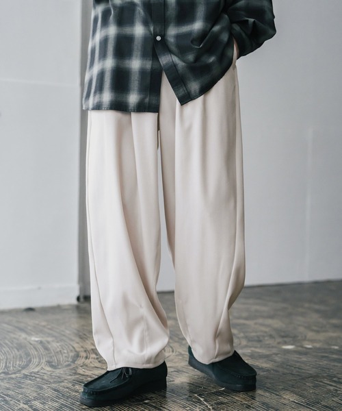 Rocky Monroe(ロッキーモンロー)の「サージツイル2タックイージーワイドバルーンパンツ(その他パンツ・メンズ・ネイビー/チャコール/ブラウン/ブラック/ブルーグリーン/オフホワイト・M/L)」の7枚目の写真
