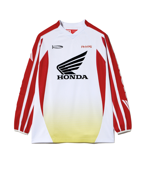 PHYPS MOTORCYCLE(フィップスモーターサイクル)の「Motorcycle Piping Jersey Red(Tシャツ/カットソー・レディース・その他・MEDIUM/LARGE/X-LARGE/SMALL/XX-LARGE)」の2枚目の写真
