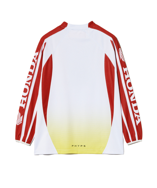 PHYPS MOTORCYCLE(フィップスモーターサイクル)の「Motorcycle Piping Jersey Red(Tシャツ/カットソー・レディース・その他・MEDIUM/LARGE/X-LARGE/SMALL/XX-LARGE)」の3枚目の写真