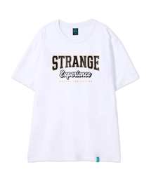 [ストレンジエクスペリエンス]コットンルーズフィット半袖Tシャツ_ホワイト