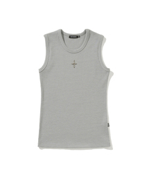 4 Symbol Ribbed Sleeveless - Grey