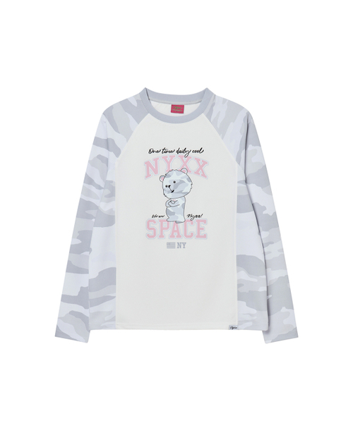 NYXX(エヌワイエックスエックス)の「TOUGH BEAR LONG SLEEVE CAMO(GRAY)(Tシャツ/カットソー・レディース・その他・FREE)」の2枚目の写真