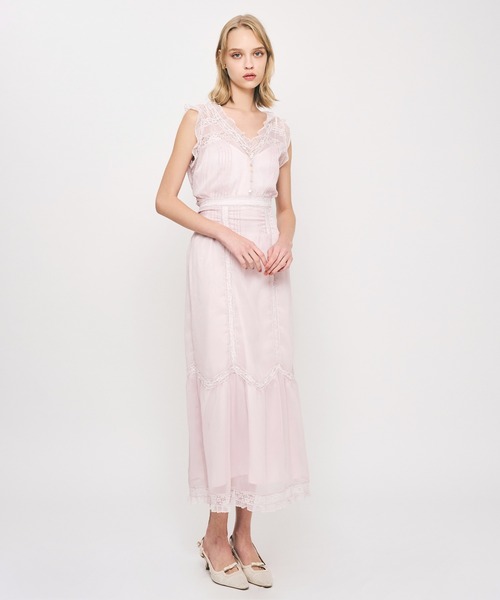 ME COUTURE（ミークチュール）の「レースMIXバリエドレス（ワンピース・レディース・アイボリー/ベビーピンク・00/FREE）」の5枚目の写真