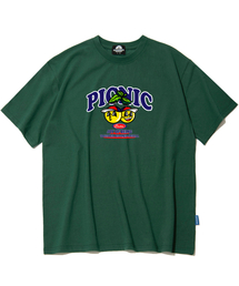 イエローボールピクニック グラフィックTシャツ - グリーン