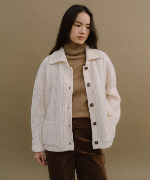 STRAIGHT CARDIGAN (CREAM)