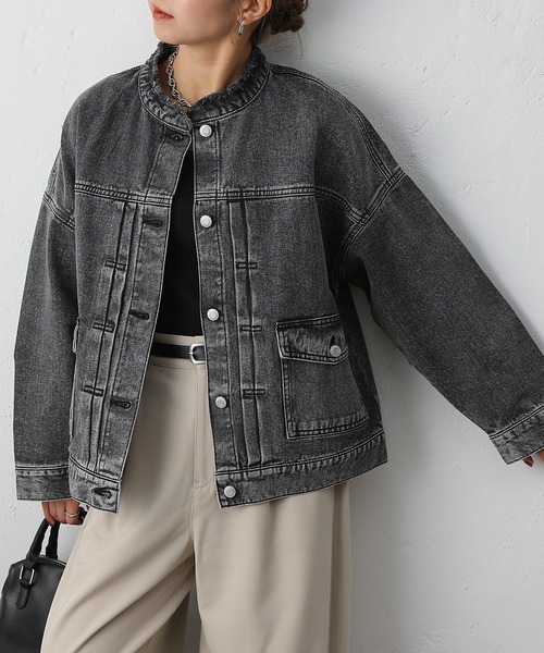 COLONY 2139(コロニートゥーワンスリーナイン)の「12.5OZノーカラーデニムジャケット(デニムジャケット・レディース・ブルー/ブラック/サックスブルー・FREE)」の1枚目の写真