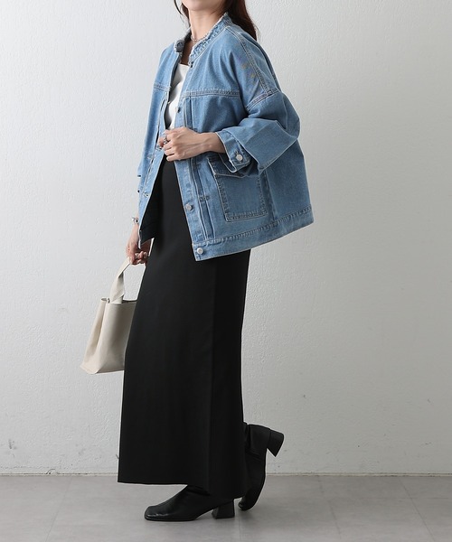 COLONY 2139(コロニートゥーワンスリーナイン)の「12.5OZノーカラーデニムジャケット(デニムジャケット・レディース・ブルー/ブラック/サックスブルー・FREE)」の17枚目の写真