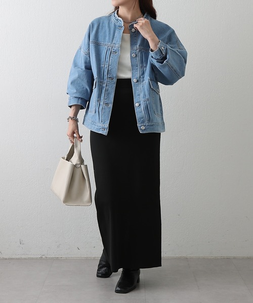 COLONY 2139(コロニートゥーワンスリーナイン)の「12.5OZノーカラーデニムジャケット(デニムジャケット・レディース・ブルー/ブラック/サックスブルー・FREE)」の16枚目の写真