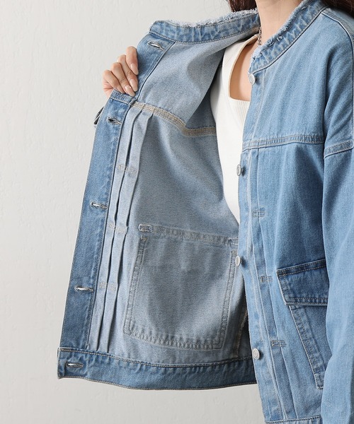 セール】12.5OZノーカラーデニムジャケット（デニムジャケット